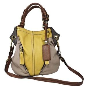 OrYANY Yellow and Tan Women's Shoulder Bag